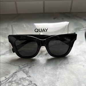 Quay Australia Black Modern Sunglasses